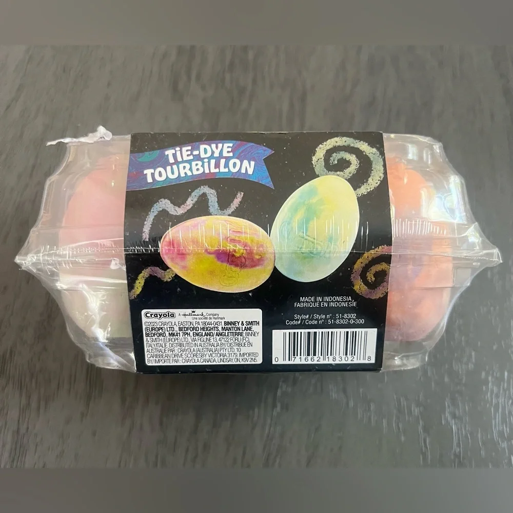 Crayola, Tie-Dye Egg Chalk, 6 Count